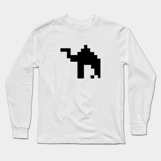 camel animal sillhouette pixel Long Sleeve T-Shirt